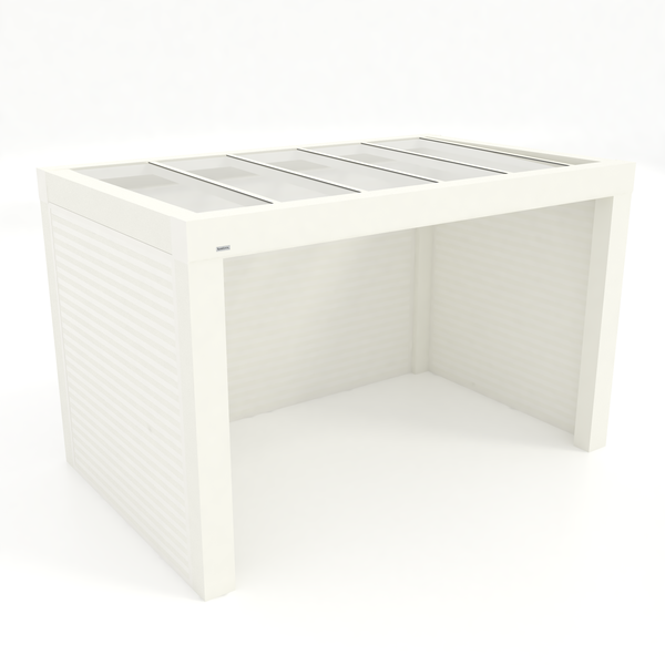 Kastrex Premium Terrasoverkapping Aluminium - Luxe Buitenruimte met Glazen Dak - Gratis Montage – Wit
