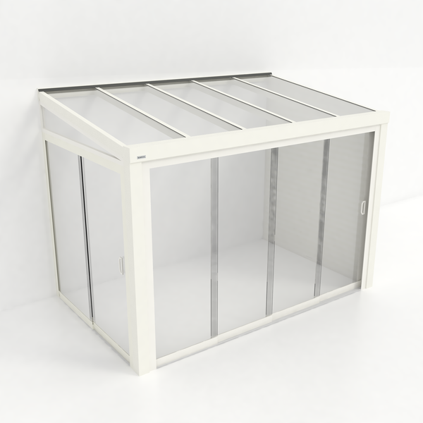 Kastrex Tuinkamer Aluminium - Luxe Buitenruimte met Glazen Dak - Gratis Montage - Wit