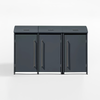 Armoire de conversion pour conteneurs Kastrex - Pour 2 poubelles à roulettes - Résistante aux intempéries et sans entretien - Acier revêtu