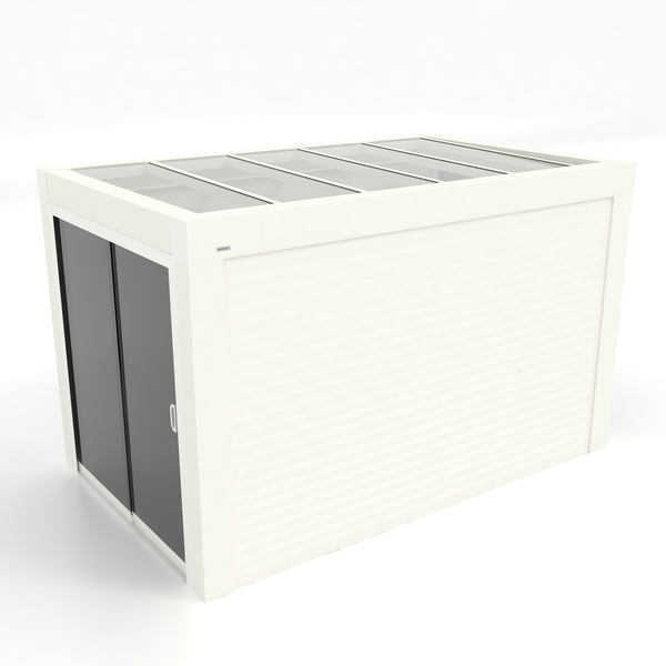 Kastrex Premium Terrasoverkapping Aluminium - Luxe Buitenruimte met Privacy Glas - Gratis Montage - Wit