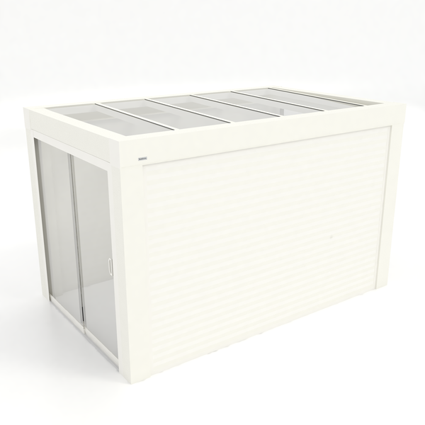 Kastrex Premium Terrasoverkapping Aluminium - Luxe Buitenruimte met Glazen Dak - Gratis Montage – Wit