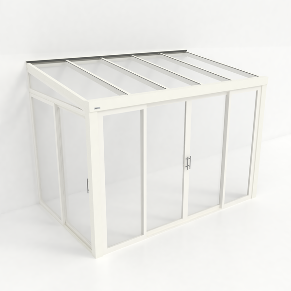 Kastrex Tuinkamer Aluminium - Luxe Buitenruimte met Glazen Dak - Gratis Montage - Wit