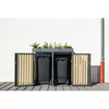 Armoire de conversion pour conteneurs Kastrex - Pour 2 poubelles à roulettes - Résistante aux intempéries et sans entretien - Acier revêtu