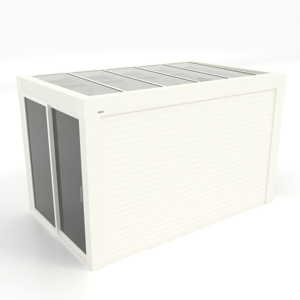 Kastrex Premium Terrasoverkapping Aluminium - Luxe Buitenruimte met Privacy Glas - Gratis Montage - Wit