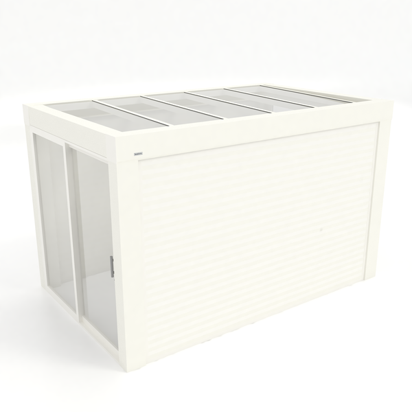 Kastrex Premium Terrasoverkapping Aluminium - Luxe Buitenruimte met Glazen Dak - Gratis Montage – Wit