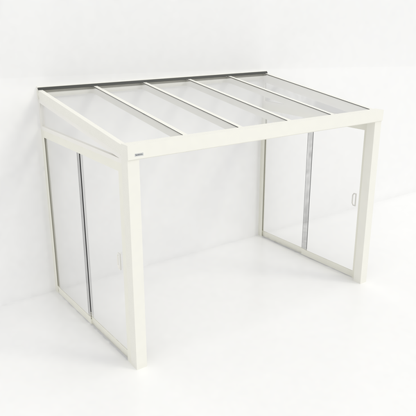 Kastrex Tuinkamer Aluminium - Luxe Buitenruimte met Glazen Dak - Gratis Montage - Wit