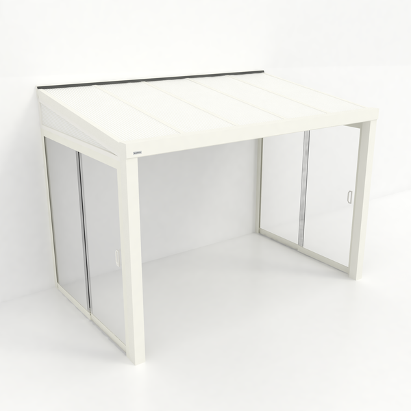 Kastrex Tuinkamer Aluminium - Luxe Buitenruimte met Polycarbonaat Dak - Gratis Montage - Wit