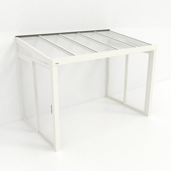 Kastrex Tuinkamer Aluminium - Luxe Buitenruimte met Glazen Dak - Gratis Montage - Wit