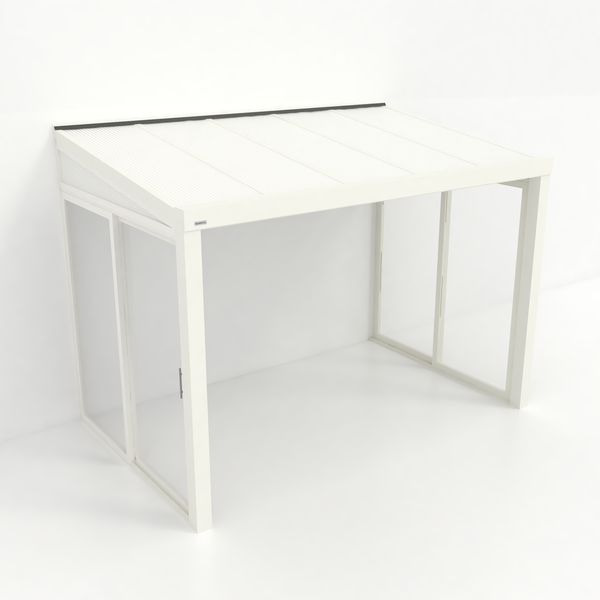 Kastrex Tuinkamer Aluminium - Luxe Buitenruimte met Polycarbonaat Dak - Gratis Montage - Wit