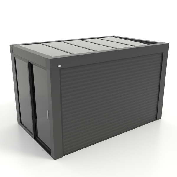 Kastrex Premium Terrasoverkapping Aluminium - Luxe Buitenruimte met Privacy Glas - Gratis Montage - Antraciet