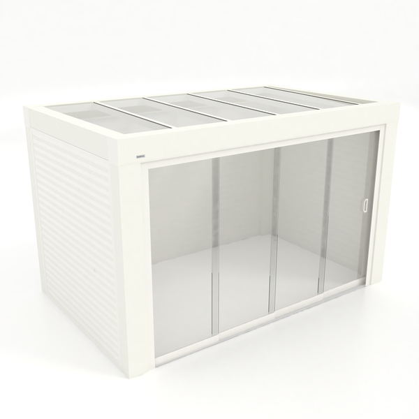 Kastrex Premium Terrasoverkapping Aluminium - Luxe Buitenruimte met Glazen Dak - Gratis Montage – Wit
