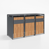 Kliko Ombouw Kast - Voor 3 Containers - Weerbestendig & Onderhoudsvrij - Gecoat Staal - Wood