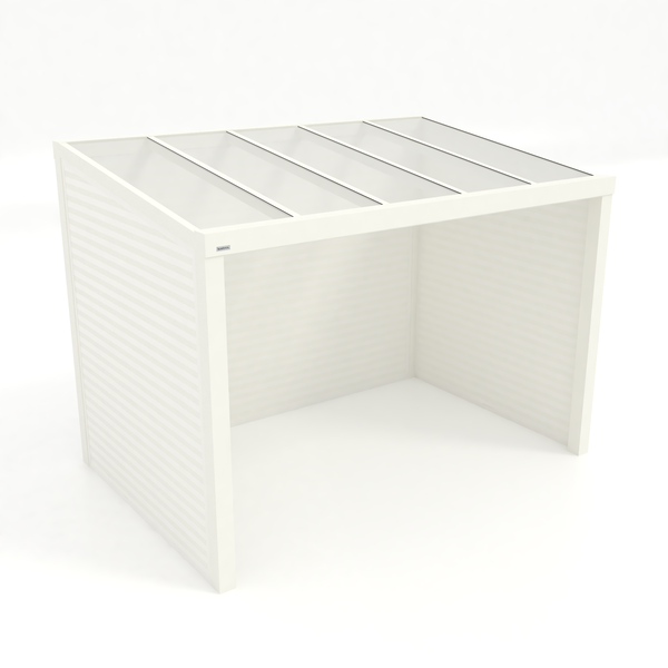 Kastrex Terrasoverkapping Aluminium - Luxe Buitenruimte met Glazen Dak - Gratis Montage - Wit