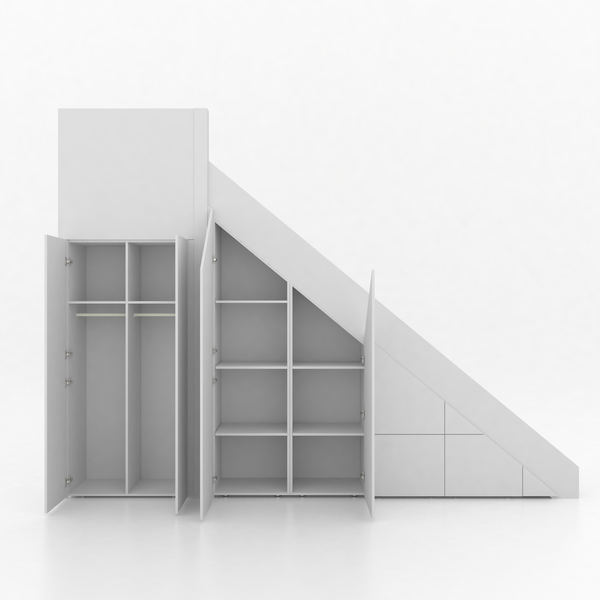 Trapkast Draai boven met 3 Lade 250-320cm