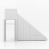 Trapkast Draai boven met 3 Lade 250-320cm