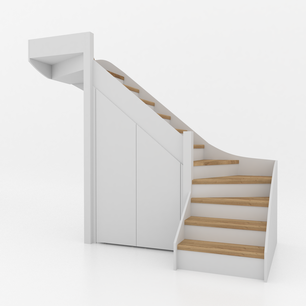 Trapkast Dubbele Draai 100-150cm