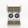 Wasmachinekast 2 delig - 134x205x67cm – Greige