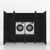 Wasmachinekast 4 delig - 254x205x67cm – Zwarte eik