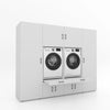 Wasmachinekast 4 delig - 254x205x67cm – Wit