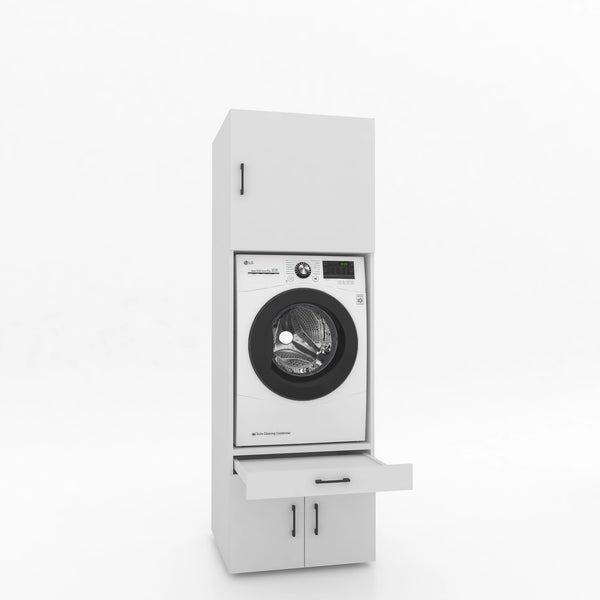 Wasmachinekast 1 delig - 67x205x67cm – Wit