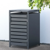 Armoire de conversion pour conteneur Kastrex - Pour 1 bac - Résistante aux intempéries et sans entretien - Acier revêtu