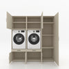 Wasmachinekast 3 delig - 194x205x67cm – Greige