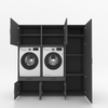 Wasmachinekast 3 delig - 194x205x67cm – Antraciet