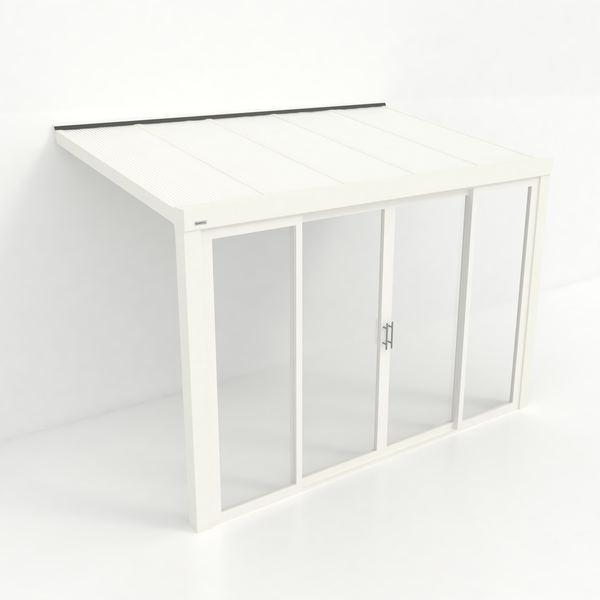 Kastrex Tuinkamer Aluminium - Luxe Buitenruimte met Polycarbonaat Dak - Gratis Montage - Wit