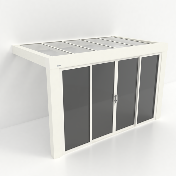 Kastrex Premium Tuinkamer Aluminium - Luxe Buitenruimte met Privacy Glas - Gratis Montage – White