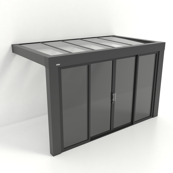 Kastrex Premium Tuinkamer Aluminium - Luxe Buitenruimte met Privacy Glas - Gratis Montage – Antraciet