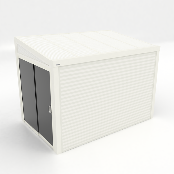 Kastrex Terrasoverkapping Aluminium - Luxe Buitenruimte met Privacy Glas - Gratis Montage - Wit