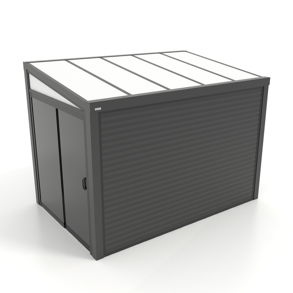 Kastrex Terrasoverkapping Aluminium - Luxe Buitenruimte met Privacy Glas- Gratis Montage - Antraciet
