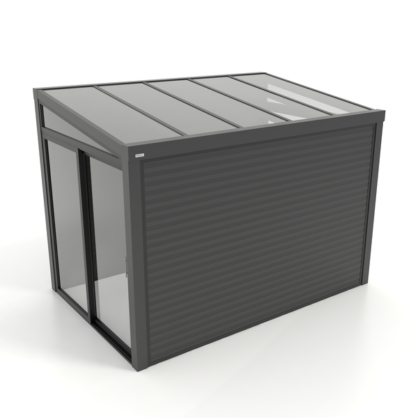 Kastrex Terrasoverkapping Aluminium - Luxe Buitenruimte met Glazen Dak - Gratis Montage - Antraciet