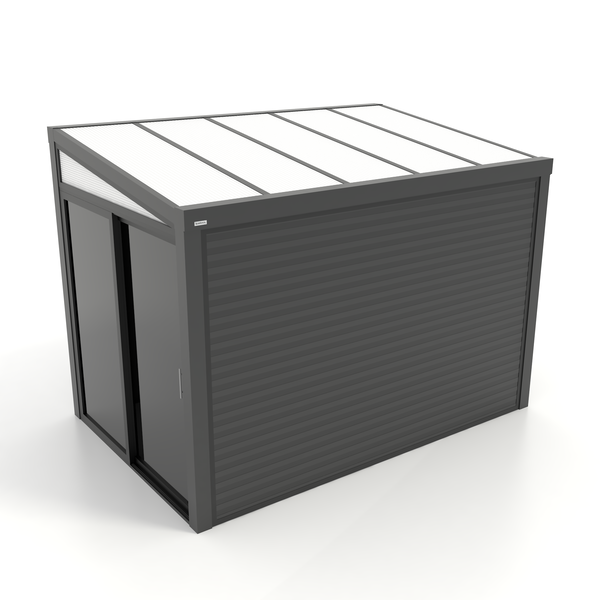 Kastrex Terrasoverkapping Aluminium - Luxe Buitenruimte met Privacy Glas- Gratis Montage - Antraciet