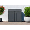 Armoire de conversion pour conteneurs Kastrex - Pour 2 poubelles à roulettes - Résistante aux intempéries et sans entretien - Acier revêtu