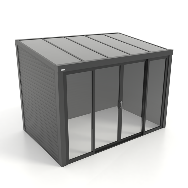 Kastrex Terrasoverkapping Aluminium - Luxe Buitenruimte met Glazen Dak - Gratis Montage - Antraciet