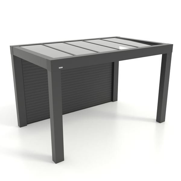 Kastrex Premium Terrasoverkapping Aluminium - Luxe Buitenruimte met Glazen Dak - Gratis Montage – Antraciet
