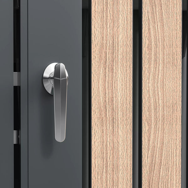 Armoire de conversion pour conteneurs Kastrex - Pour 4 poubelles à roulettes - Résistante aux intempéries et sans entretien - Acier revêtu