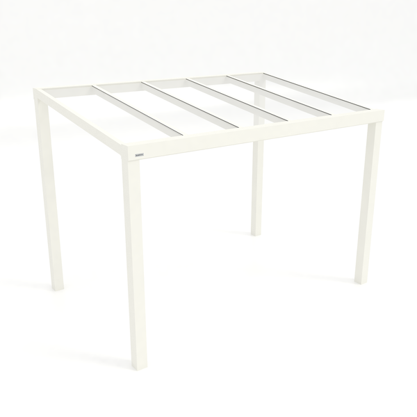 Kastrex Veranda Aluminium - Luxe Buitenruimte met Glazen Dak - Gratis Montage - Wit