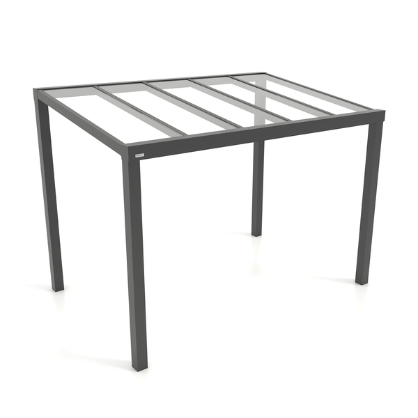 Kastrex Carport Aluminium - Luxe Buitenruimte met Glazen Dak- Gratis Montage - Antraciet