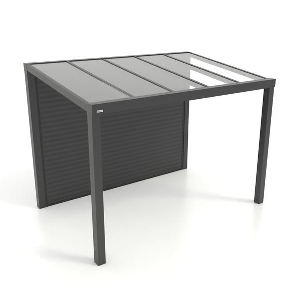 Kastrex Terrasoverkapping Aluminium - Luxe Buitenruimte met Glazen Dak - Gratis Montage - Antraciet