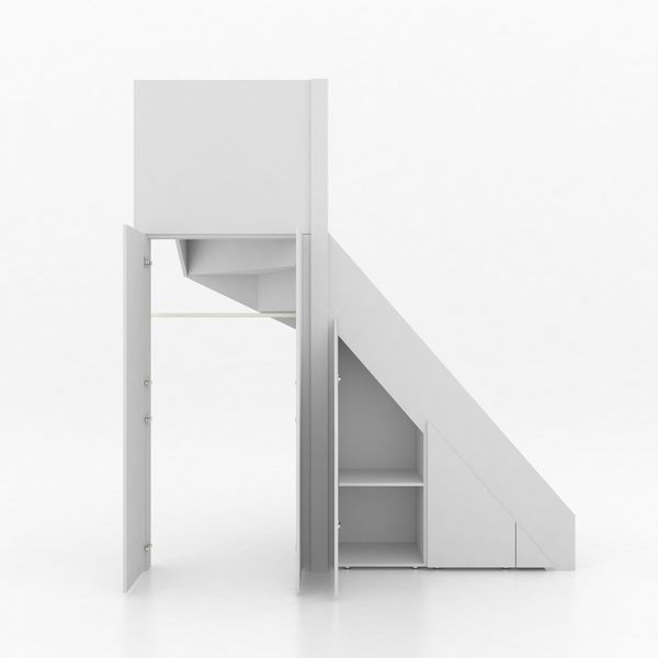 Trapkast Draai boven met 1 Lade 100-150cm Large
