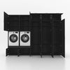 Wasmachinekast 5 delig - 314x240x67cm – Zwart Eiken