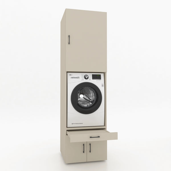 Wasmachinekast 1 delig - 67x240x67cm – Greige