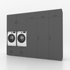 Wasmachinekast 5 delig - 314x240x67cm – Antraciet