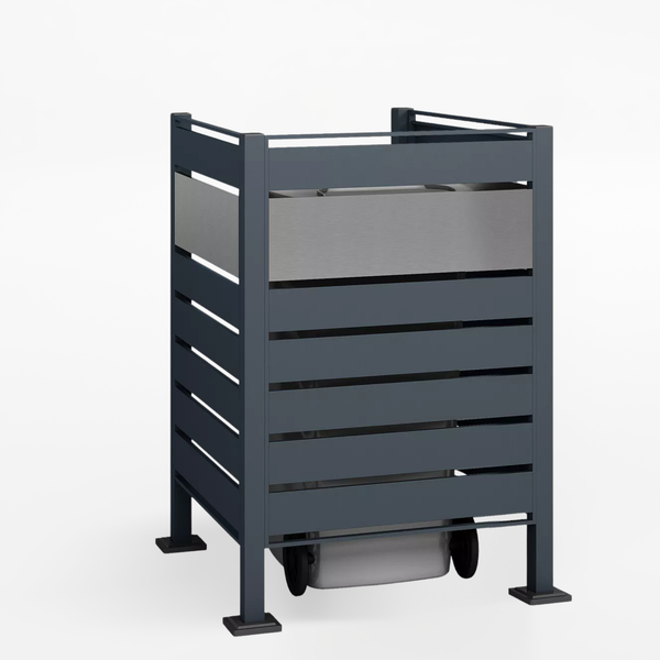 Kastrex Container Conversion Cabinet - For 1 Bin - Weatherproof & Maintenance-free - Coated Steel