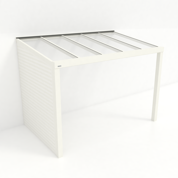 Kastrex Veranda Aluminium - Luxe Buitenruimte met Glazen Dak - Gratis Montage - Wit