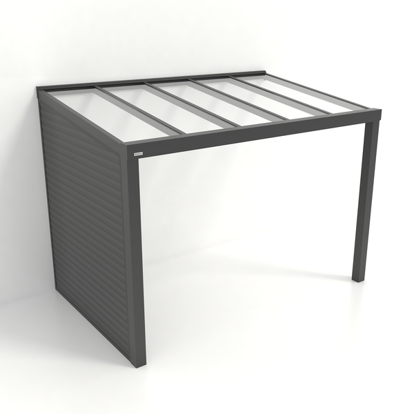 Kastrex Veranda Aluminium - Luxe Buitenruimte met Glazen Dak - Gratis Montage - Antraciet