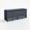 Kastrex Container Conversion Cabinet - For 2 Wheelie Bins - Weatherproof & Maintenance-free - Coated Steel