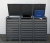 Kastrex Container Conversion Cabinet - For 2 Wheelie Bins - Weatherproof & Maintenance-free - Coated Steel